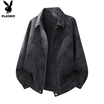 Playboy (playboy) jacket men's autumn and winter leather jacket men's casual high-end high-end american men's clothing