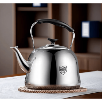Kobach (kobach) recommended by yangma stainless steel 316 kettle whistle large capacity gas household hot water kettle open flame boiling water, huge thickness can hold about 6 pounds of water, water boils whistle 4l