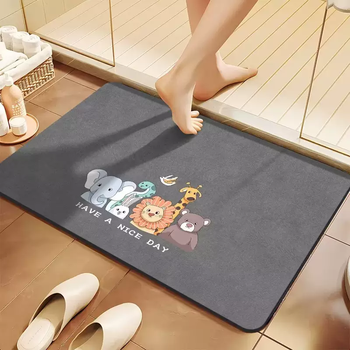 Yusenyimeilige bathroom mat absorbs water and quickly dries diatom mud floor mat toilet door non-slip bathroom floor zoo (square) please contact customer service for customized sizes
