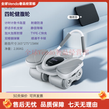 Merrick four-wheel abdominal wheel 2024 new automatic rebound slimming belly magic abdominal wheel home sports equipment four-wheel four-elbow support-gray bearing 300 jin_chronograph
