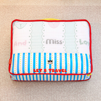 Yingsi style quilt storage bag, special organization bag for clothes, quilts and down jackets, large capacity moving luggage packing organization bag, blue large size 1