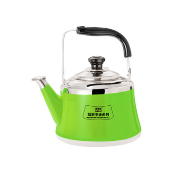 Metemei color kettle extra thick stainless steel gas induction cooker tea kettle household kettle hot pot shop soup kettle green 1ml 1l