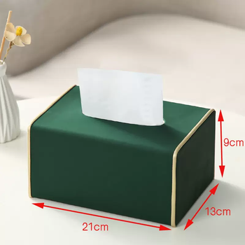 Yusenyi creative removable toilet paper box hotel office commercial custom printed logo toilet paper box living room coffee table light luxury large green