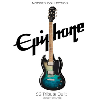 Epiphone electric guitar sg tribute qulit ocean blue novice advanced devil horn epiphone american brand