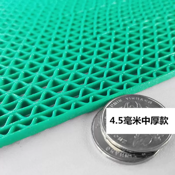 Yusenyi thickened bathroom and kitchen non-slip mats hollow plastic foot mats door mats bathroom hall corridor entrance toilet green 4.5mm medium thickness 0.9 meters wide x 1 meter long