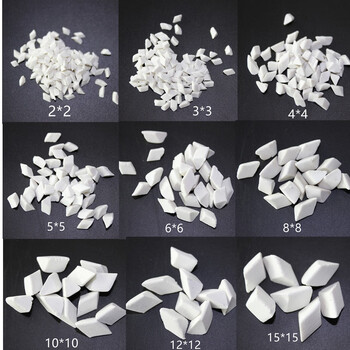 Precision polishing high alumina porcelain triangular abrasive polishing abrasive vibration grinding polishing block grinding stone grinding polishing abrasive wear-resistant high alumina porcelain beveled triangle 3*3