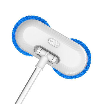 Fully automatic electric intelligent high-altitude window cleaning glass cleaning double wiping robot telescopic pole long arm pole cleaner double wiping head mobile cleaning machine - blue