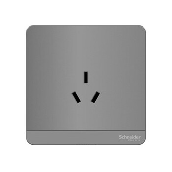 Schneider yishang series fluorescent gray three-hole 10a socket e83426_10s_sl_c1 three-hole 10a socket yishang fluorescent gray