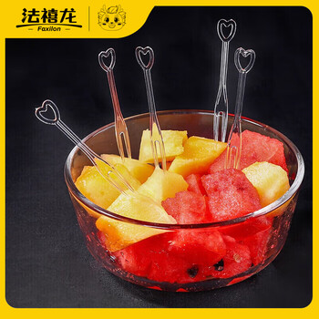 Faxilon disposable fruit forks 100 pieces individually packaged plastic small forks bamboo skewers commercial household fruit inserts