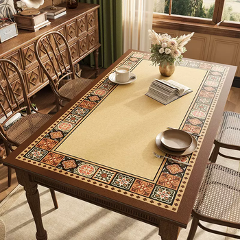 Yusen yifeng tablecloth no-wash water and oil hot dining table mat grade coffee table protective mat silicone table mat gj1022 bra manor a 80x80cm (anti-slip fit, soft and compliant)