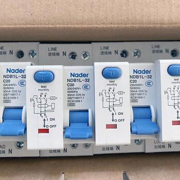 Shanghai liangxin ndb1l-32 series leakage switch 1p+n leakage protector upper incoming line 6a