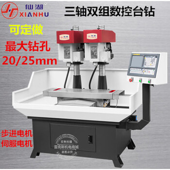 Xianhu double head three-axis cnc desktop drilling machine zk472025 automatic cnc drilling and tapping servo zk4720-2 stepper motor