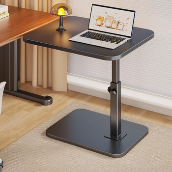 Wooden grid computer desk extension board study table lifting table desktop writing table children's desk notebook stand standing office black frame black surface