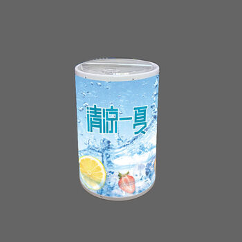 Yusenyi 100 liter outdoor advertising promotion plastic ice bucket 100 liter white edge with advertising