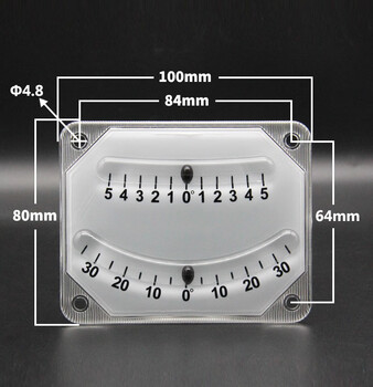 Double-tube ball balance ruler ship level slope meter 530 inclinometer angle meter 100mm white double-tube steel ball angle meter