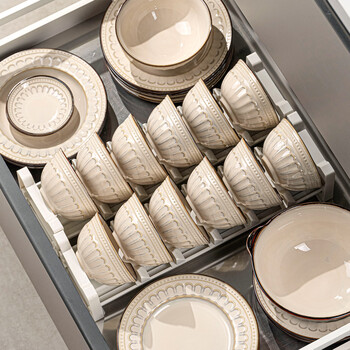 Agudo bowl and dish set household japanese bowls and plates complete set jingdezhen ceramic tableware bowls and chopsticks plates and bowls housewarming gift roman food for 4 people (soup bowl configuration) 24-piece set