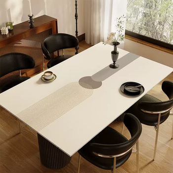Yusenyi simple high-end table mat no-wash waterproof, oil-proof and anti-scalding mat pvc tablecloth dining table mat coffee table cloth table luoyi 75cmx130cm (anti-slip texture)