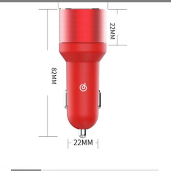 Cloud music car charger bluetooth player fm transmitting music dual usb car charging car charger red fast charging version pus official standard configuration