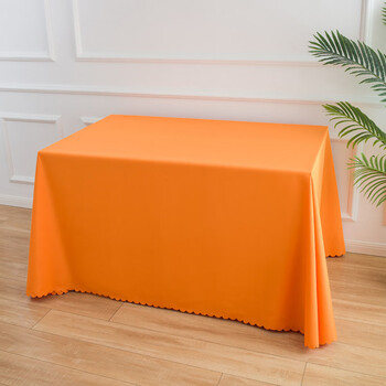 Ye yu tablecloth custom logo printing advertising floor tablecloth stall tablecloth custom solid color conference tablecloth orange (need to contact customer service) custom logo