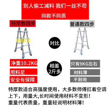 Little giant ladder working platform multifunctional telescopic ladder tool rack herringbone ladder accessories folding ladder engineering ladder multifunctional herringbone 2 meter straight ladder 4 meters + small platform