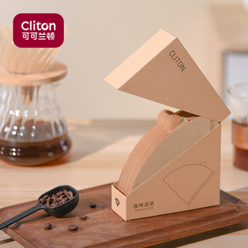 Cliton coffee filter paper log portable drip-type hand-brewed coffee powder filter v-shaped filter cup filter paper 100 sheets