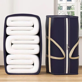 Large-capacity moving bag, quilt, clothing storage bag, luggage bag, travel packing bag with dust-proof and moisture-proof handbag, extra large size, length 80x height 55x side width 26cm, dark green thickened, dust-proof and moisture-proof, large capacity travel moving bag