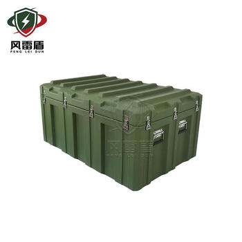 Rotational molding box 1200*800*600mm three-proof box storage equipment box material transport box precision instrument box military green wheelless model_(standard cotton)