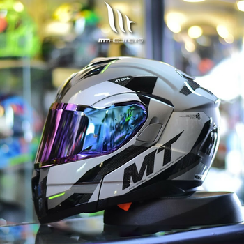 Mt helmets mt helmet origin revealed helmet four seasons motorcycle relaxation commuting dual lens motorcycle cruising motorcycle touring large size matt silver gray beyond contact customer service for discount 2xl (59-60 head circumference recommended)