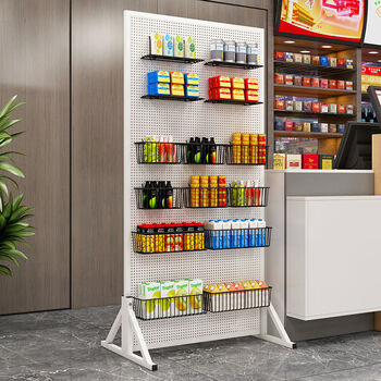 Fantasy floor-standing hole board with wheels, accessories, socks, exhibition hanging shelves, hardware tools, custom rack storage 120*200cm60, please note if you need black