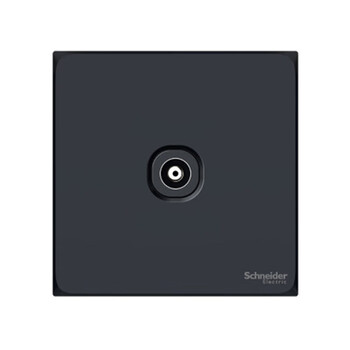 Schneider electric haocheng series elegant black single-gang 75 tv socket (through-through connection type) a3t31tv_dg_c1 single-gang tv socket haocheng black