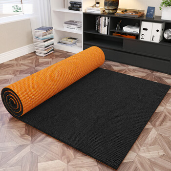 Bangyuan home bedroom carpet sound-absorbing floor mat thickened sports soundproofing shock-proof room floor can be cut fully mat dark gray single stripe-tpe upgraded 6mm 40*60cm