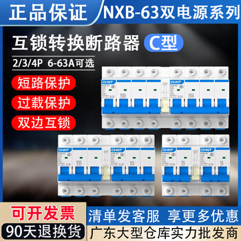 Chint two-way dual power automatic conversion switching air switch interlocking circuit breaker dual-way controller 220v 6a 2p