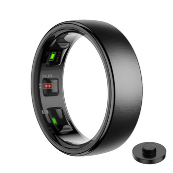 Hkmw xiaomi (mi) same style remote control ring smart ring ring smart ring touch brush video like novel heart rate sleep monitoring black gesture control 8# size