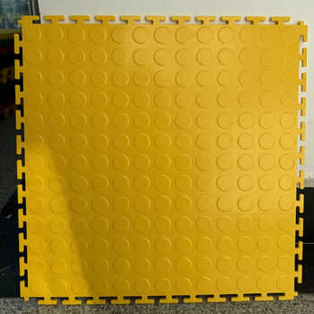 Pvc industrial floor mats, automobile repair shop plastic splicing cover thickening, repair shop floor mats, new energy insulation workshop, 450*450*5.0mm round coin pattern