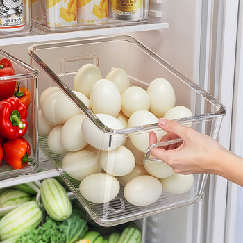 Home katei story japanese egg carton large capacity refrigerator storage box food grade open refrigerator storage box fruit and vegetable crisper box 1 large size
