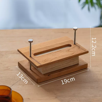 Yusenyi creative tissue box high-end living room desktop office coffee table artistic red cherry wood solid wood paper box red cherry wood creative suspended tissue box