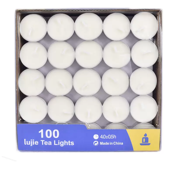 Yusenyi 8 tea smokeless 4-wax hour heat preservation heating tea ktv candle birthday hotel aromatherapy round candle romantic small 4 hours 100 white basic type