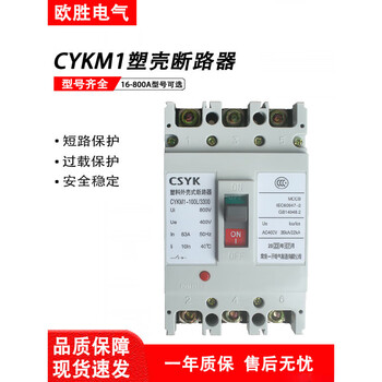 Changshu switch one-open electrical molded case circuit breaker-63c/l/m/h3300 switch 100a/250a/400a 250a cykm1-400 type x m x 3p