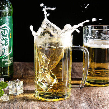 Fat donglai dl quality purchasing craft beer mug with handle glass household heat-resistant tea cup water cup large capacity glass 1 piece