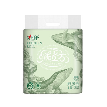 Heart to heart velvet cube printed kitchen towel 85 sections * 4 rolls