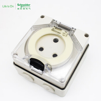 Schneider ip66 industrial five-proof socket 15a three-pole three-hole round-pin socket surface-mounted waterproof
