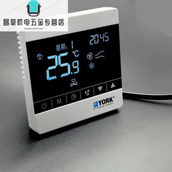 Ai style york model york water-cooled air conditioner lcd thermostat fan coil control panel three-speed switch york model with backlight without remote control function