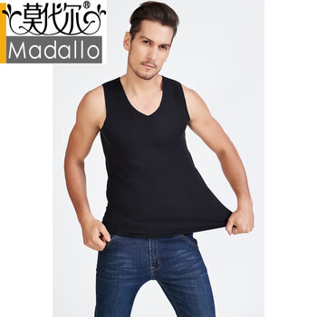 Modal large size seamless close-fitting bottoming shirt plus fat extra fat underwear vest warm vest men's velvet fat guy 200 jin black (thin section) 2xl recommended 110-130 jin
