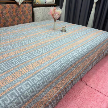 Rsrddy2025 new autumn and winter light luxury four-sided double-sided bed high-end rural soil kang cover large tatami bed sheet bed cover gray new era length 280*width 225