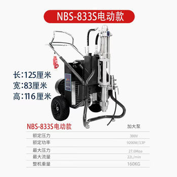 Good doctor good doctor 833s large putty powder spraying machine multi-functional paint waterproof coating dabai spraying machine equipment three-phase electric 7500 watt high-performance electric model