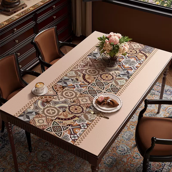 Yusenyi american light luxury high-end dining table mat waterproof, oil-proof and scalding leather retro no-wash coffee table tabletop protection retro machinery-leather square right-angle tablecloth 30x60cm (collection and purchase, priority delivery)
