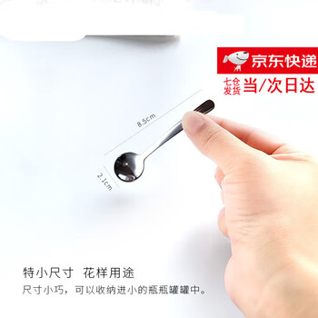 Initial conception of 304 stainless steel small spoons, mini extra small seasoning spoons, salt spoons, small coffee stirring dessert spoons, 3 extra small ones