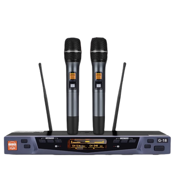 Bbs g18 original genuine wireless microphone one-to-two microphone stage performance ktv singing home karaoke bbs g18 (grey)