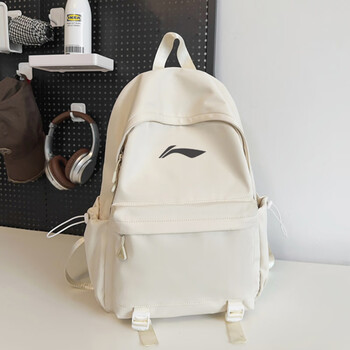Li-ning li ning's new sports backpack waterproof men's and women's large-capacity elementary school backpack junior high school and high school college student school bag ln-off-white