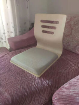 Pick-up cat tatami chair bed seat dormitory lazy chair legless chair stool japanese and korean backrest chair cushion bay window benmu three-hole shallow hemp thick seat fully equipped